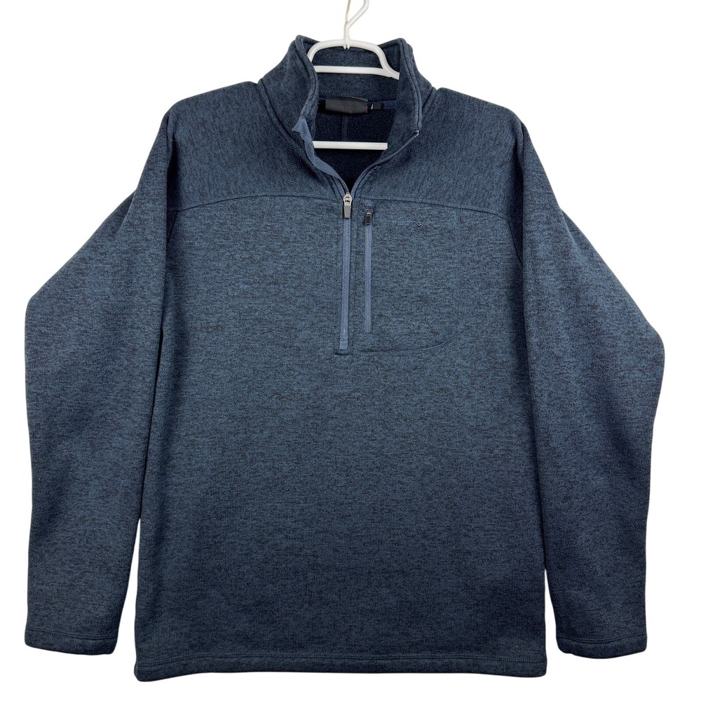 Peter Storm Men Sweater Medium Blue Pullover 1/4 Zip‎ Long Sleeve Outdoor Office